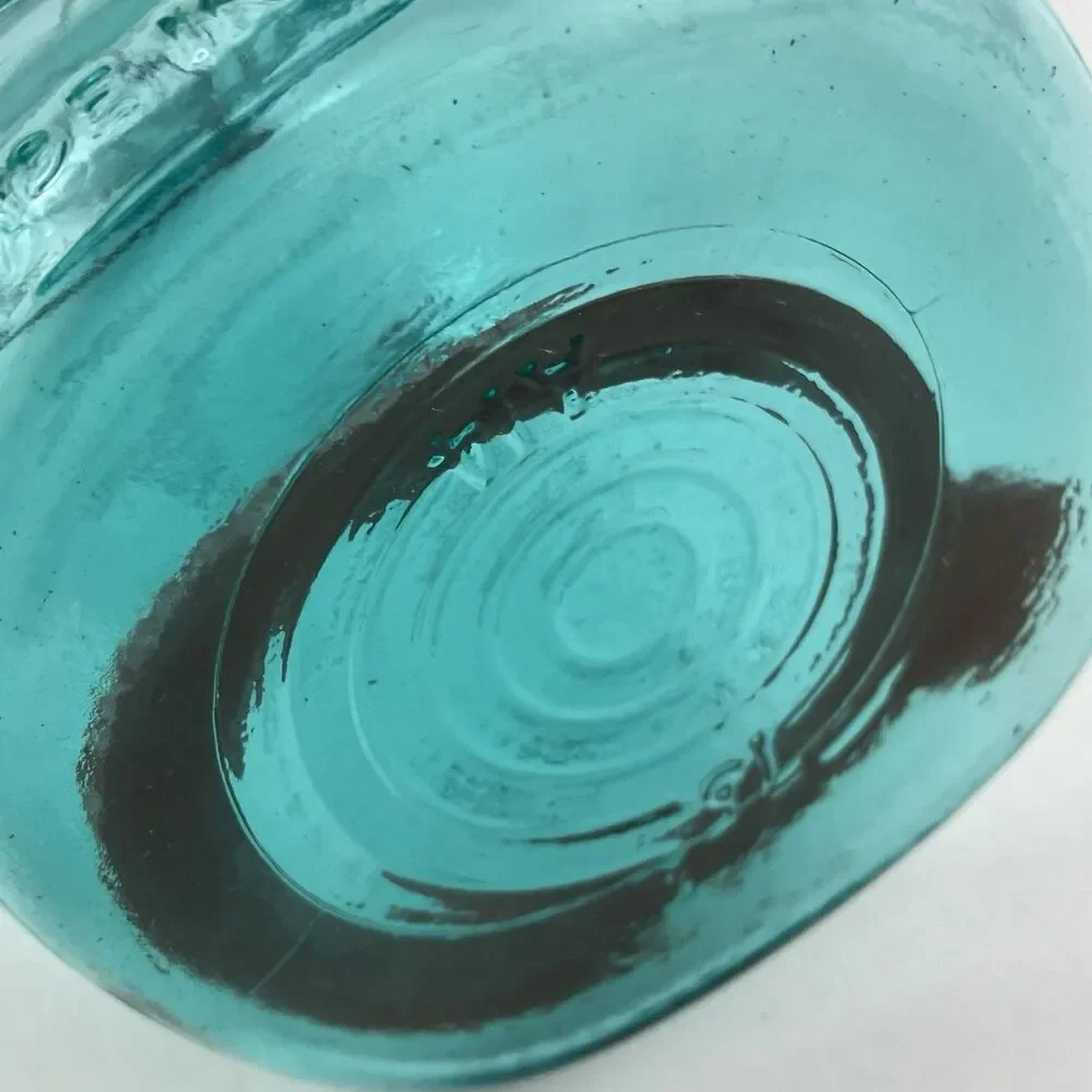 Ball Ideal Glass Blue Bicentennial 1776-1976 Celebration Wire Clamp Glass Jar